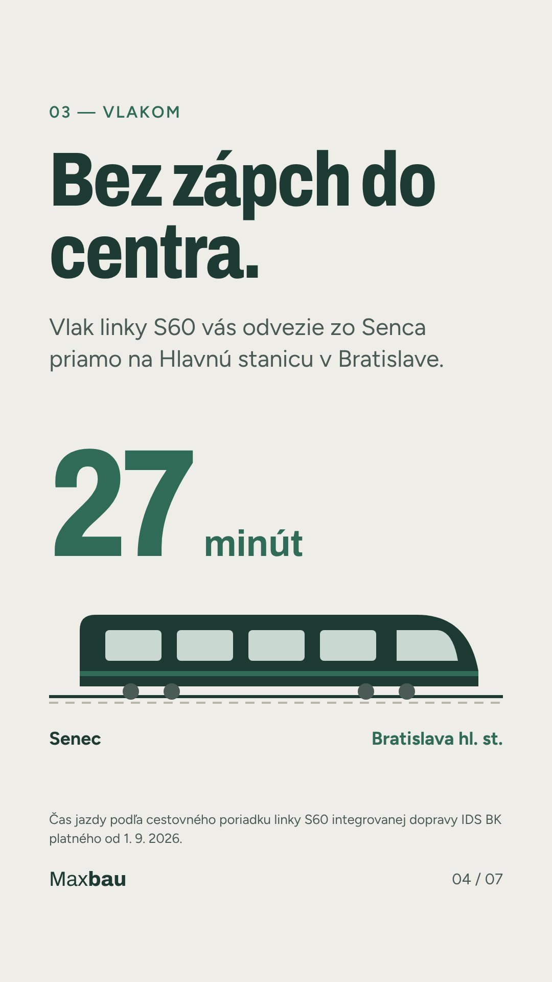Bez zápch do centra – vlakom S60 zo Senca na Hlavnú stanicu za 27 minút