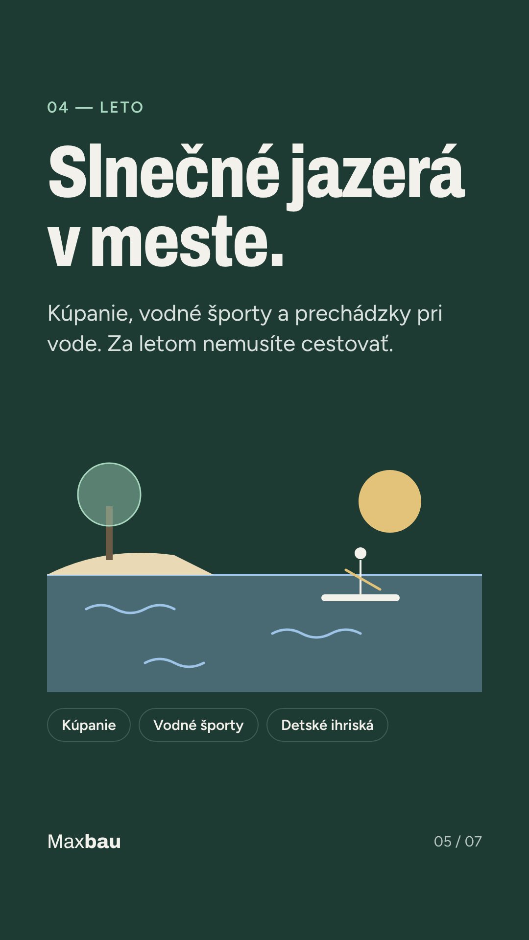 Slnečné jazerá v meste – kúpanie, vodné športy a detské ihriská